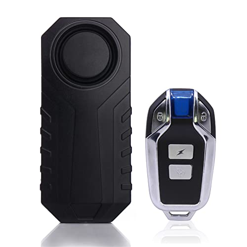 Bostar Alarme sem fio para motocicleta com controlo remoto sistema de alarme para mota alarme vibração anti-roubo para veículos de bicicleta (preto)