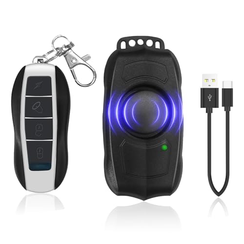 Alarme de bicicleta com controlo remoto, USB recarregável, à prova de água antirroubo sensor de movimento de alarme, bicicleta elétrica Scooter motocicleta super forte som 120 dB