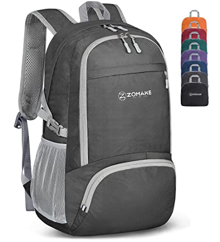 ZOMAKE Mochila dobrável leve - mochilas de caminhada pequena mochila com resistência à água 30 l para homem mulher viagem trekking desporto
