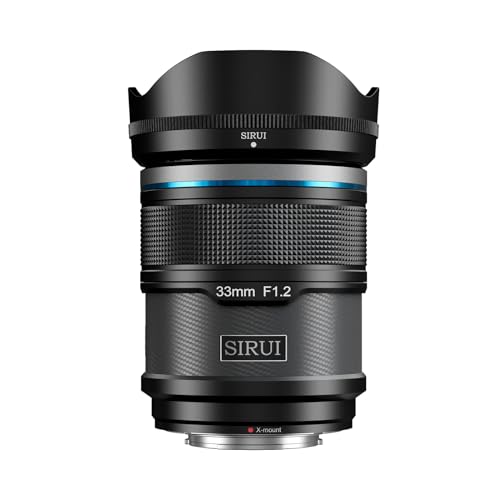 SIRUI Sniper 33 mm lente de foco automática, F1.2 alvo grande angular APS-C, X Mount lente para X-H2s, X-T5, X-M5, X-S20 (X Mount, preto)