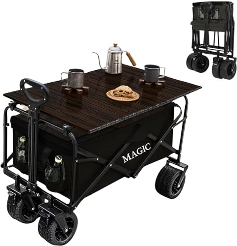 Dobrável para campismo, piquenique etc. Carrinho de mão descapotável em mesa de jardim. Carretel de transporte com bolsa e alça ajustável. Carrinho de mão com travão.