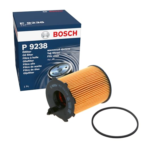 Bosch P9238 Filtro de óleo para carro - separa fuligem e partículas metálicas de óleo do motor, com uma lubrificante fiável do motor