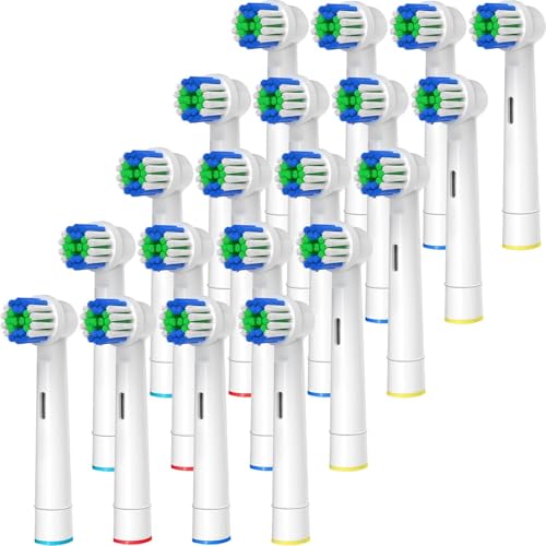 GENKENT Peças sobresselentes escovas cabeças de dentes compatíveis com recargas escovas oral B Braun, 20 peças profissionais para substituição de cabeças de oral B Pro Series 1/3