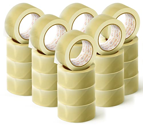 OFITURIA Fita adesiva de embalagem transparente para embalagem de caixas de papelão de envio e movimentos. Gabinete para embalagens seguras e resistentes (36 cm x 60 m, transparente, 24 rolos)