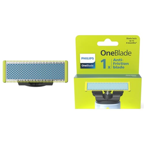 Philips OneBlade First Shave lâmina, compatível com todas as alças OneBlade e OneBlade Pro, para pele facial muito sensível, 1 unidade (modelo QP215/50)
