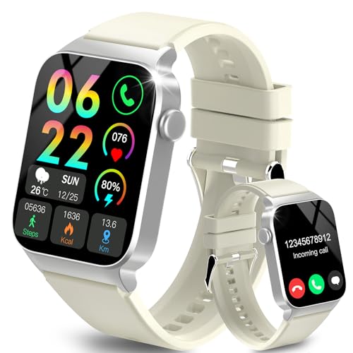 STECEi Relógio inteligente mulher com chamada, 1,85" Smartwatch com 110 modos desportivos, monitor de ritmo cardíaco e sono, impermeável IP68 inteligente com bricolage mostrador relógio, podómetro