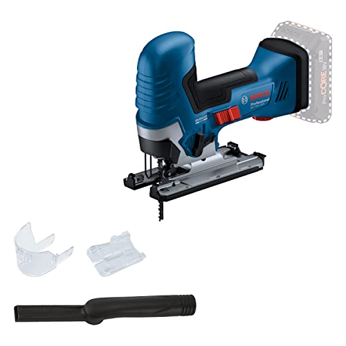 Bosch Professional 18V System GST 18V-125 S - serra de recortes a bateria (Brushless, 3500 cpm, profundidade de corte 125 mm, adaptador de aspiração, sem bateria)