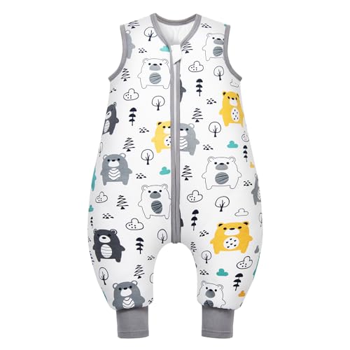 Mosebears Saco de dormir para bebé, para todo o ano, para inverno, 2,5 TOG, 100% algodão orgânico, vários tamanhos, outono e inverno