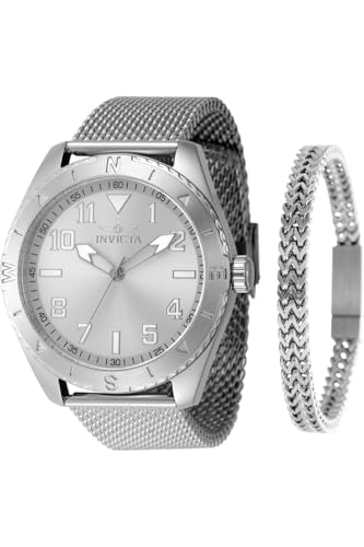 INVICTA Reloj Analógico para Hombre de Cuarzo con Correa en Acero Inoxidable
