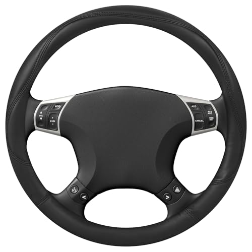 GLOSKIN Capa volante de carro, universal, 38 cm, couro, preto