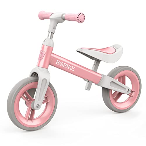 MHCYLION Bicicleta sem pedais First Bike para crianças dos 1,5 aos 4 anos até 25 kg, volante e selim de altura ajustável, cadeado para volante ultraleve para meninos e meninas, preto