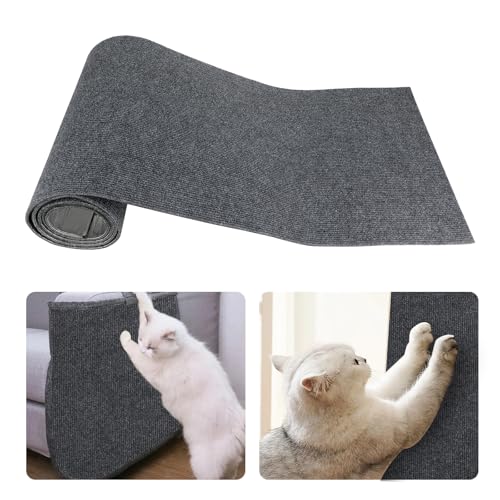 Kasanni Raspador para gatos sofá 200 cm x 40 cm - protetor e tapete de raspador para parede - protetor de sofá para gatos