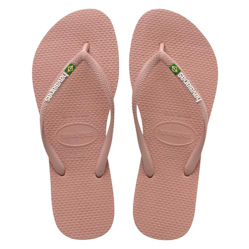 Havaianas - Slim Brasil Logo, Chanclas Cómodas, Duraderas y Ligeras, Homenaje a Brasil, Bandera en Tiras y Suela, Mujer