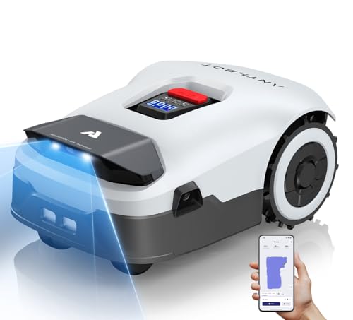 ANTHBOT Genie Robot corta-relvas Lawn Mower sem cabo periférico máximo. 900 m², Full Band RTK & 4 Eyes visão 3D, gestão de 20 zonas, prevenção inteligente de obstáculos com IA e cuidado com o relvado