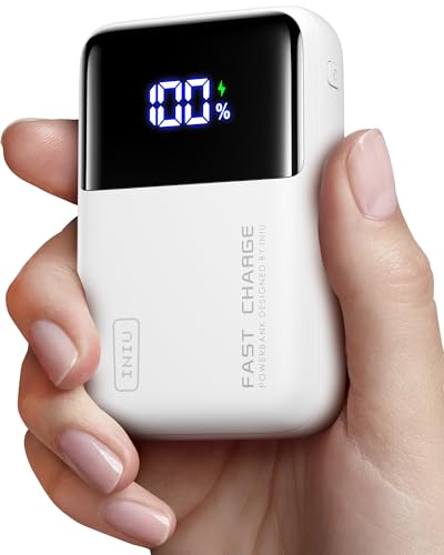 INIU Power Bank, 100 W 20000 mAh Mini bateria externa de carregamento rápido, pequeno carregador portátil para computador portátil iPhone Samsung iPad, Viagem Essentials adequado para homens e