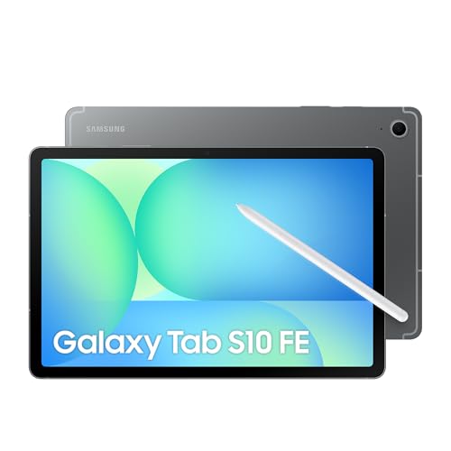 Samsung Galaxy Tab S10 FE 256GB, tablet Android S Pen, Galaxy AI, 8 GB RAM, ecrã de 10,9", bateria de longa duração, cinzento, garantia do fabricante 3 anos + 1 ano extra