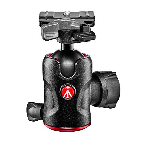 Manfrotto Cabeça de bola compacta 496, cabeça de bola de fluido para tripé, estabilizador de câmera, equipamento de fotografia para um quadro preciso, fotografia