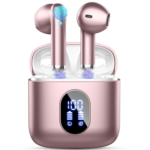 Drsaec Auriculares Bluetooth, auriculares sem fios HiFi estéreo, auriculares desportivos IP7 impermeáveis