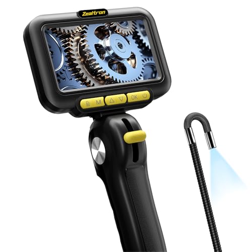 Rotação de 360°, boroscópio industrial de 6,2 mm de diâmetro, endoscópio câmara de inspeção, IPS HD 1080P câmara endoscópica com controlo de roda, rotação bidirecional 360°-1,5 m