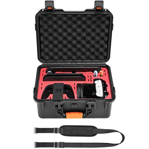 FPVtosky Estojo rígido para Switch 2, bolsa de viagem portátil impermeável para acessórios de Switch 2, tem capacidade para 2 Pro Controllers, 4 Joy-com 2, 22 cartões de jogo e cabo HDMI, Preto, Capa