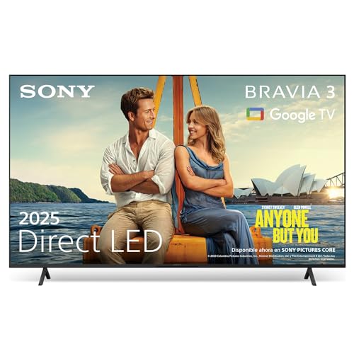 Sony BRAVIA 3, Direct LED TV de 55 polegadas, altifalante X-Balanced, Dolby Vision/Atmos, Google TV 2025, Apple AirPlay 2, Eco Dashboard 2, menu do jogo 2, Smart TV, K55S32, 55", preto