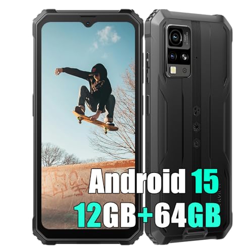 Blackview BV4800 SE Android 15 Telemóvel resistente 2025, 12 GB+64 GB/2TB IP68 Smartphone todo-o-o-terreno, 5100 mAh, 16 MP+8MP, 6,56" HD+, 4G LTE telemóvel inquebrável, GPS, NF, NF. C, OTG, FM, 2