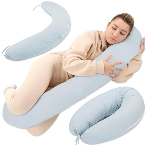 Almofada de amamentação e gravidez de 190 cm, almofada de dormir de lado, perfeita para descanso e relaxamento, ideal para futuras mães, forma em C