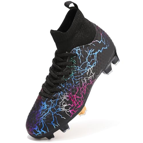 PiDaGlobal Sapatos de futebol criança calçado profissional para treino ao ar livre sapatilhas de futebol com pregos, tacos de futebol adolescentes botas de futebol