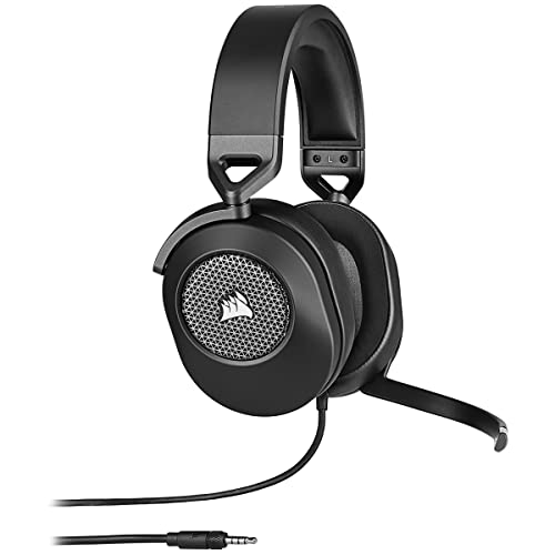 Corsair HS65 SURROUND Auriculares multiplataforma com cabo para jogos - som envolvente Dolby 7.1 - SonarWorks SoundID - compatível com iCUE - PC, Mac, PS5, PS4, Xbox, Nintendo Switch, telemóvel -