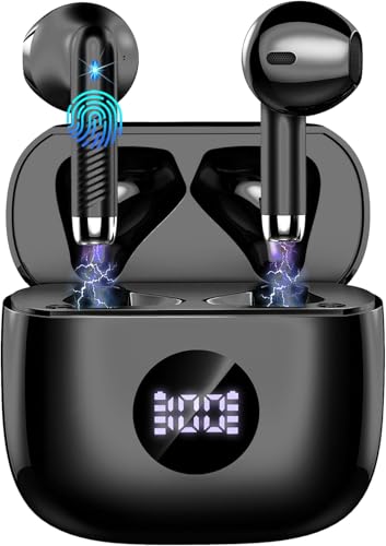 Auriculares sem fios Bluetooth 5.4, auriculares sem fios com 4 ENC cancelamento de ruído Mic, auriculares Bluetooth HiFi estéreo, 40H de reprodução, IP7 impermeáveis capacetes para iOS/Android