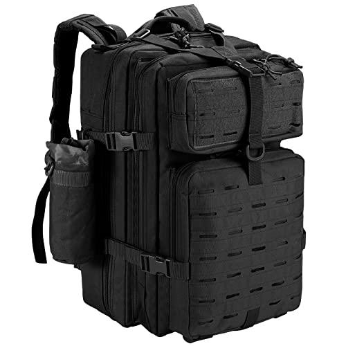 Mochila tática militar 45 l, pacote de assalto molde de grande capacidade impermeável bolsa para exército, mochilas de marcha para emergências de 3 dias caça caminhadas campismo atividade ao ar livre