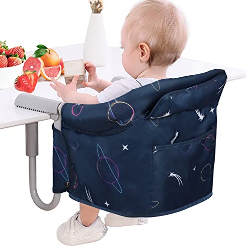 Teglu Cadeira alta portátil para bebé clipe assento de mesa dobrável cadeira bebé comer instalação rápida, 6-36 meses, 15 kg - verde