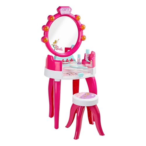 Theo Klein 5328 Salão de beleza Barbie, com muitos acessórios, como pente, laca e pulverizador de perfume, medidas 41 cm x 31 cm x 90 cm, brinquedo para crianças a partir de 3 anos