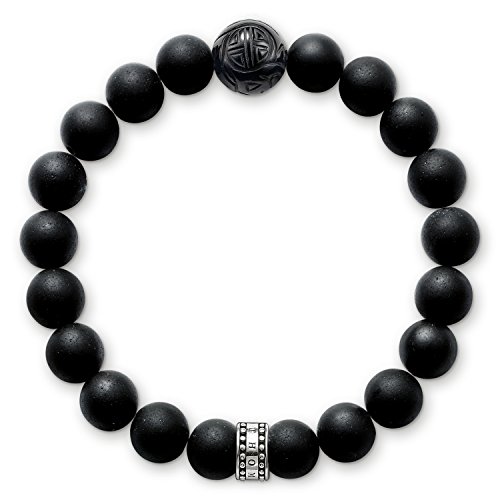 THOMAS SABO Pulsera Obsidiana Plata de Ley