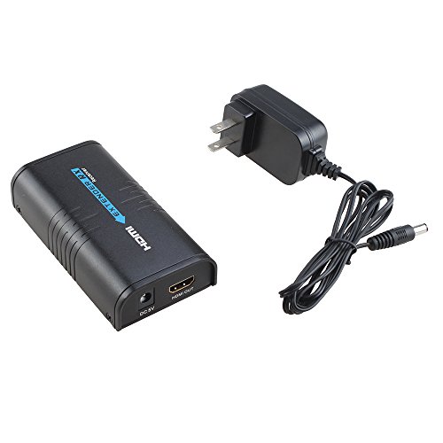 AGPtEK 1080P Full HD LKV373A HDMI 1080P Receptor para estender sobre CAT5E CAT6 LAN- Suporta 100-120 M Ethernet largura de banda HDCP Compliant, estende o sinal HDMI para TCP/IP