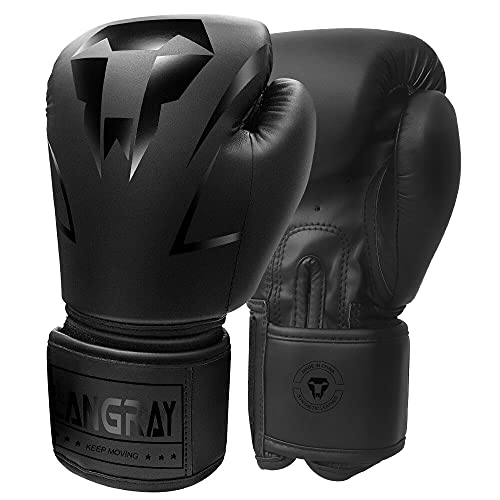 Luvas de boxe, LangRay couro PU conjunto de luvas de combate Muay Thai de pele grossa absorção de impactos luvas de treino para treino e sparring em Muay Thai Kickboxing
