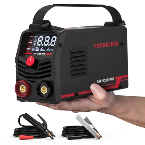 YESWELDER Mini soldador inversor ecrã LED grande, ARC LIFT TIG 2 em 1 soldadura de elétrodo, 230 V máquina de soldar 125 Amp, Hot Start, Anti-Stick, Arc Force, VRD, portátil 235 × 94 × 130 mm