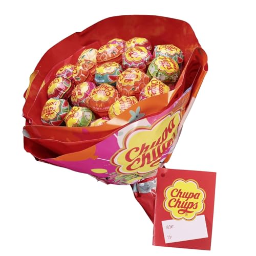 Chupa Chups Flower Bouquet, caramelo com vara original de sabores variados, 0,23 kg, 19 x 12 g