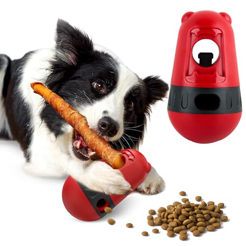 Brinquedos para cães, 2 em 1 suporte para palitos de touro e bola comida para cães, brinquedo interativo para cães inestrutível - fixo masturável ossos mordedor cão, jogo de inteligência para cães