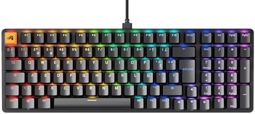 Glorious Gaming GMMK 2 Full Size (96%) - teclado gaming mecânico, capa de alumínio, personalizável, keycaps duplos, switches Glorious Fox, RGB, distribuições QWERTY espanhol - preto