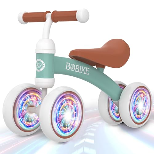 MHCYLION Bicicleta sem pedais para crianças a partir de 1 ano de equilíbrio, brinquedos bebés de 1 ano, bicicleta bebé com 4 rodas para bebés de 10 a 24 meses, bicicleta para meninos e meninas como