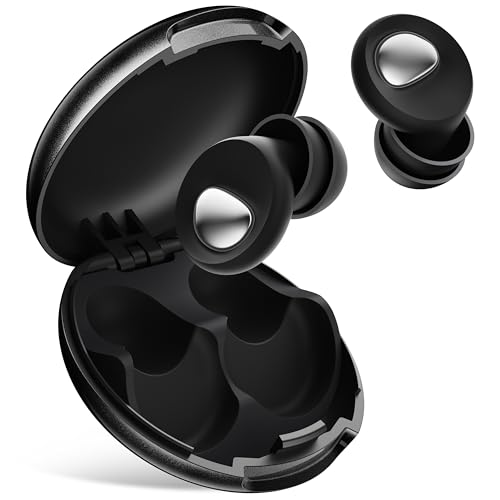 BAZOKKI Tampões ouvidos ruído dormir 2,0 - metal BAZOKKI Mute Upgrade | 45 dB redução de ruído Lab-Test, silicone militar para dormir de lado, reutilizável 8 pares tampões intercambiáveis