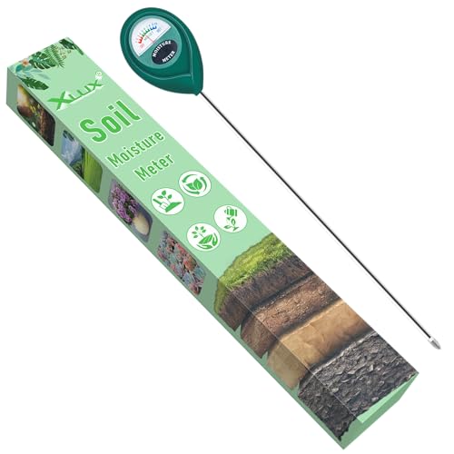 XLUX Medidor de humidade do solo de uso profundo, sensor indicador de monitor de água, higrômetro para plantas grandes de interior e exterior, flores, jardinagem, agricultura