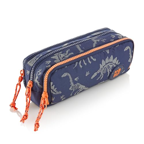 Miquelrius - Estojo escolar, porta-todo triplo, fabricado com garrafas recicladas, fecho de correr, organizar o seu material escolar para a volta ao Cole