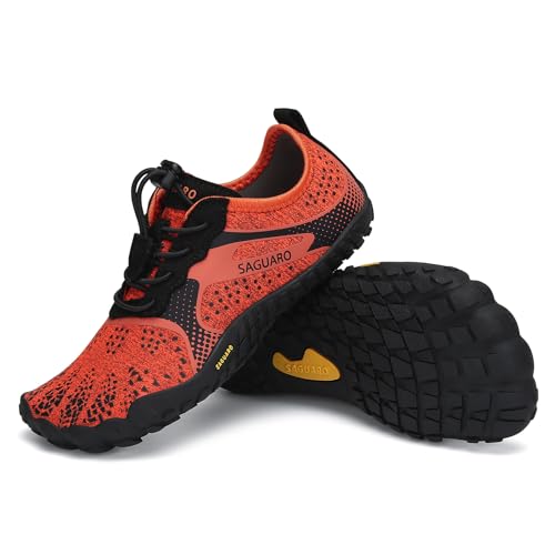 SAGUARO Barefoot Sapatilhas minimalistas confortáveis sapatilhas de Trail Running para meninos e meninas, Gr.24-36