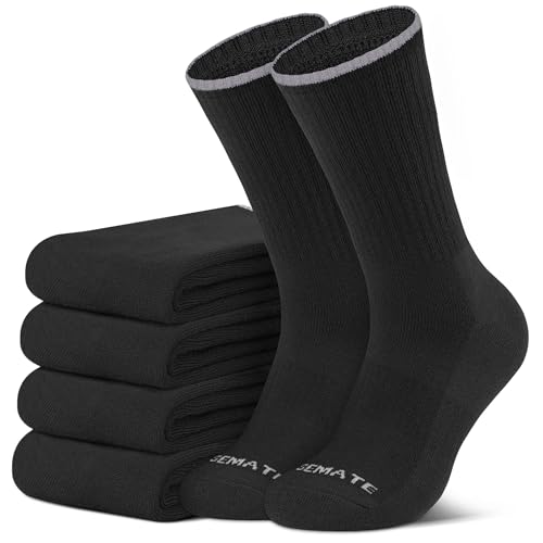 CLOSEMATE Meias de inverno térmicas homem mulher 5 pares compridos algodão anti-suor anti-bolhas absorção de impactos altos grossos frio extremo para trekking caminhadas ciclismo