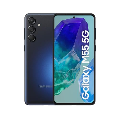 Samsung Galaxy M55 5G 128 GB - Telemóvel Android, smartphone livre, ecrã 6,7" FHD+Super AMOLED, preto (versão espanhola)