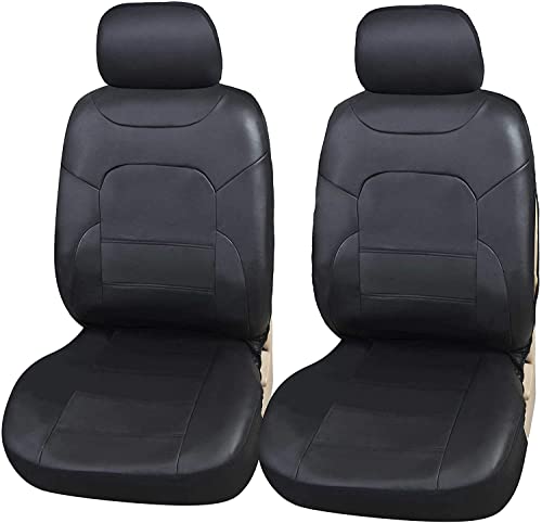 Upgrade4cars Capas para assentos dianteiros de carro, universais, preto e cinzento, para motorista e copiloto, acessórios interiores para mulher e homem