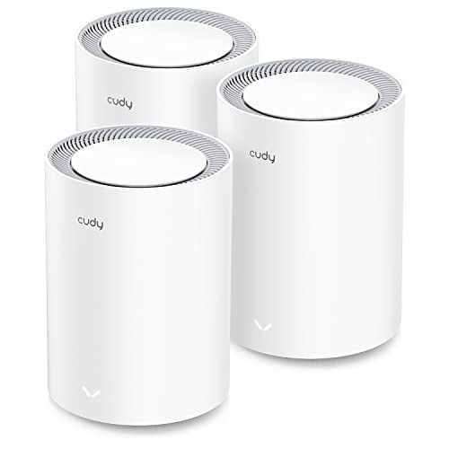 Cudy AX3000 2,5 G, Sistema de malha Wi-Fi 6 Router, Backhaul Ethernet, Wireguard, OpenVPN, Zerotier, CloudFlare, DDNS, M3000 3-Pack (M3000 3-Pack V2.0)