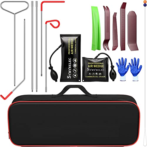 Kit de ferramentas para carro, 16 ferramentas, kit de desbloqueio de porta de carro, kit de r de longo alcance de fácil acesso, bolsa de cunha de ar, ferramentas profissionais para carro